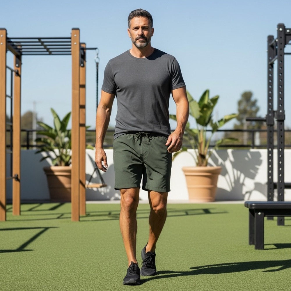 VRST Kore Shorts Mens‎ XL Olive Green Lined Athletic Training Gym